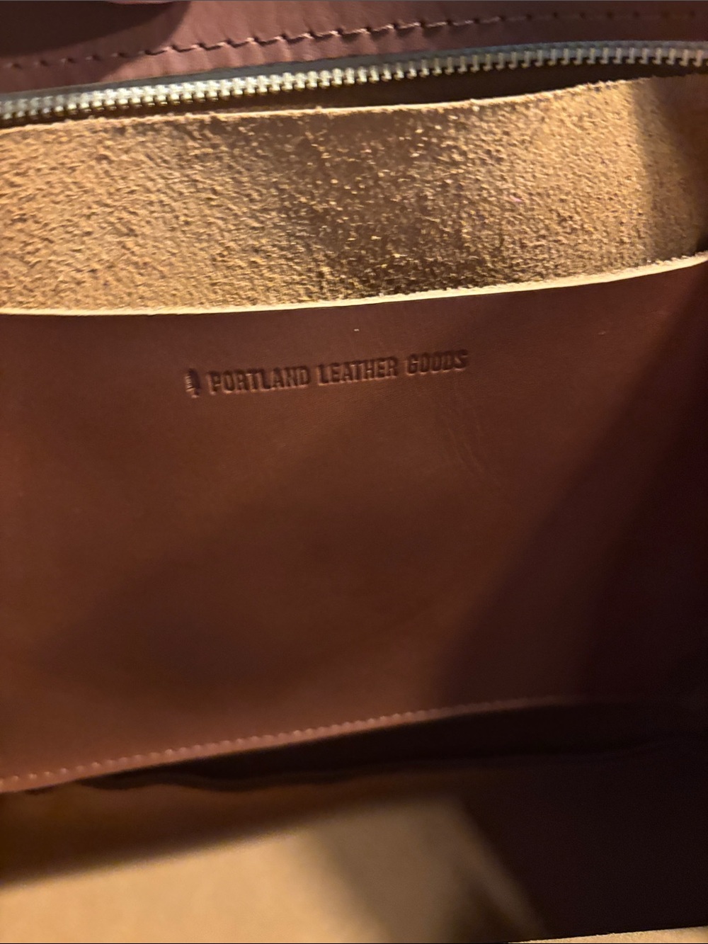 Portland Leather Brown Shoulder Tote - Picture 5 of 7